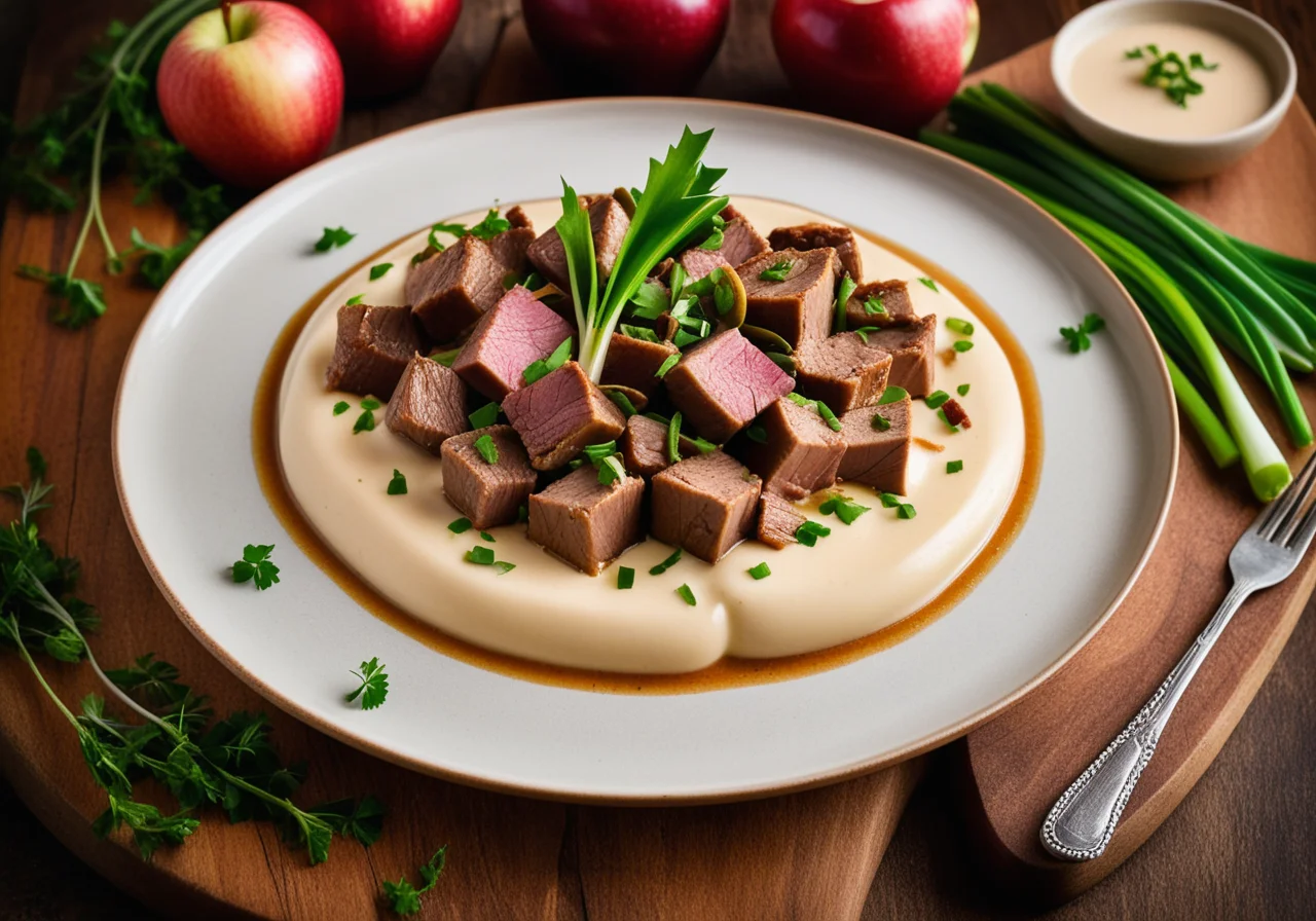 Veal Ragout with Fruity Spring Onions