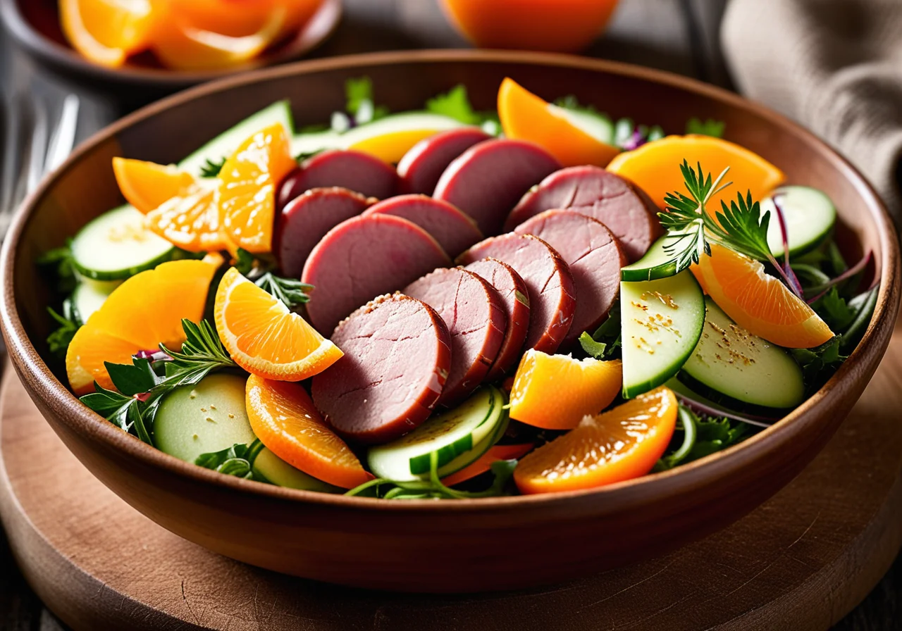 Wurstsalat mit Essiggurken