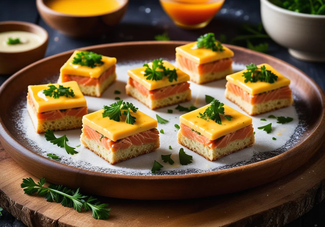 Salmon Bites with Saffron Aioli