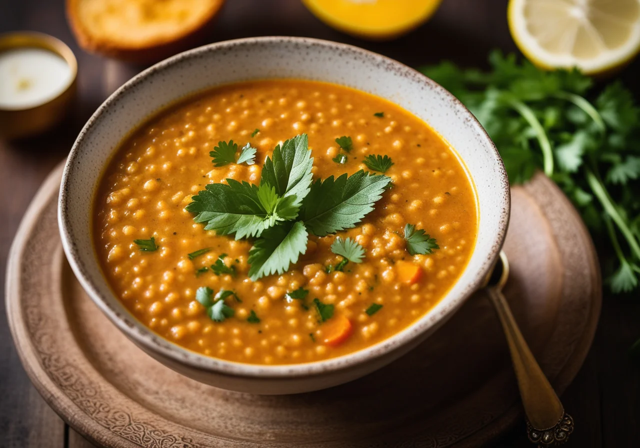Indian Vegetable Soup with Red Lentils