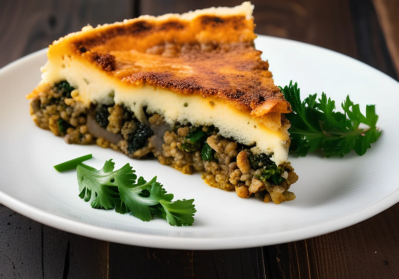 Lentil and Kale Moussaka