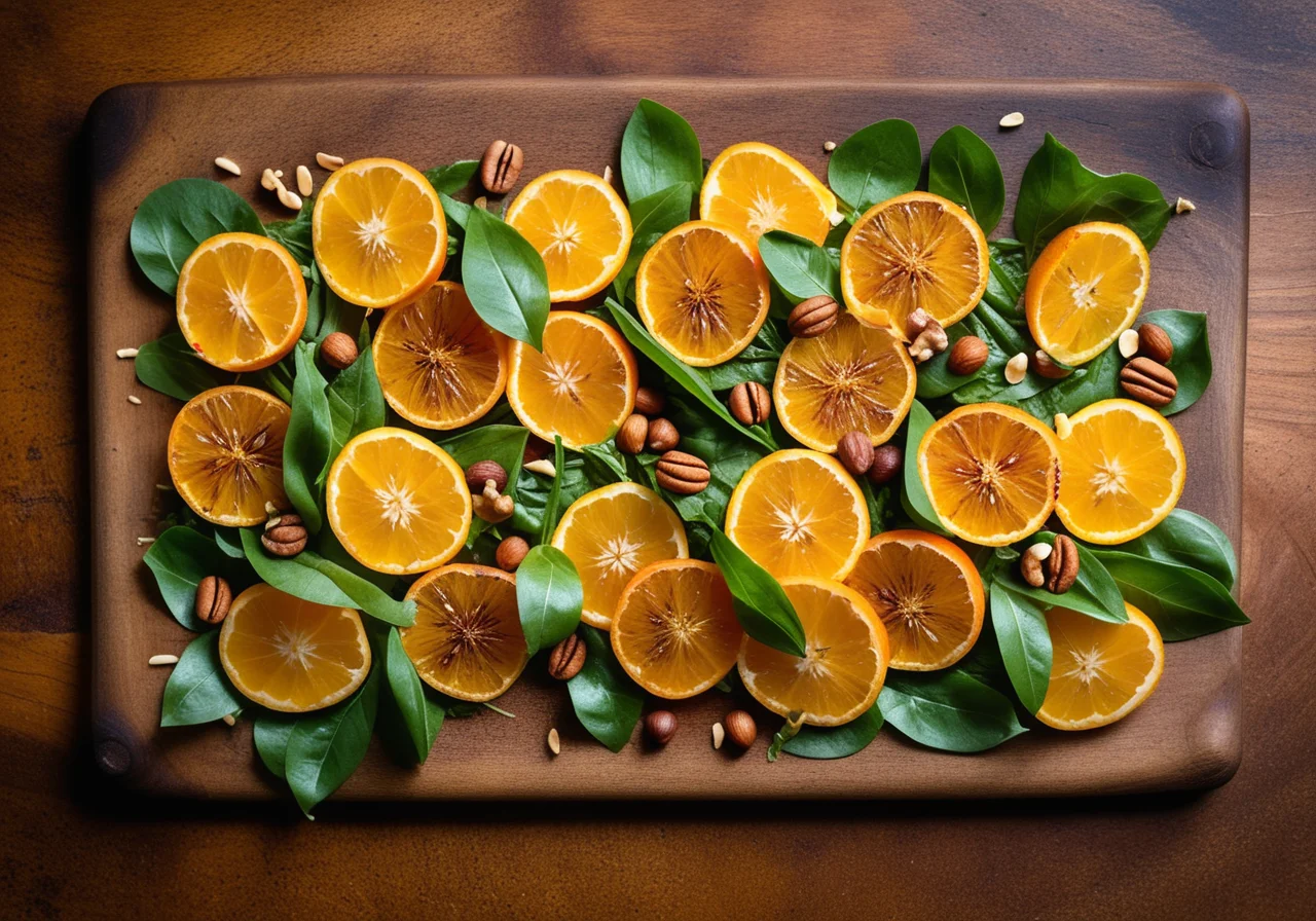 Orange Chicory Salad with Nuts