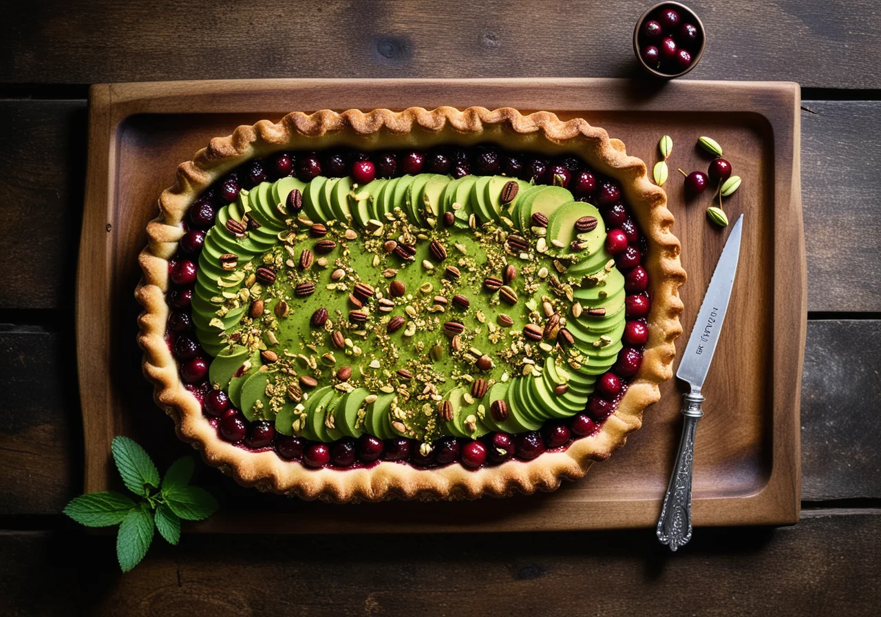 Kirschkuchen mit Pistazien