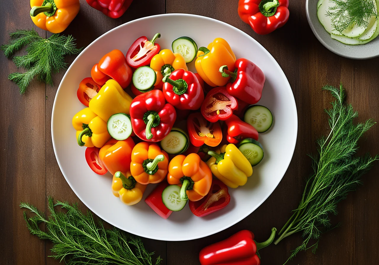 Paprika and Cucumber Vegetable Medley