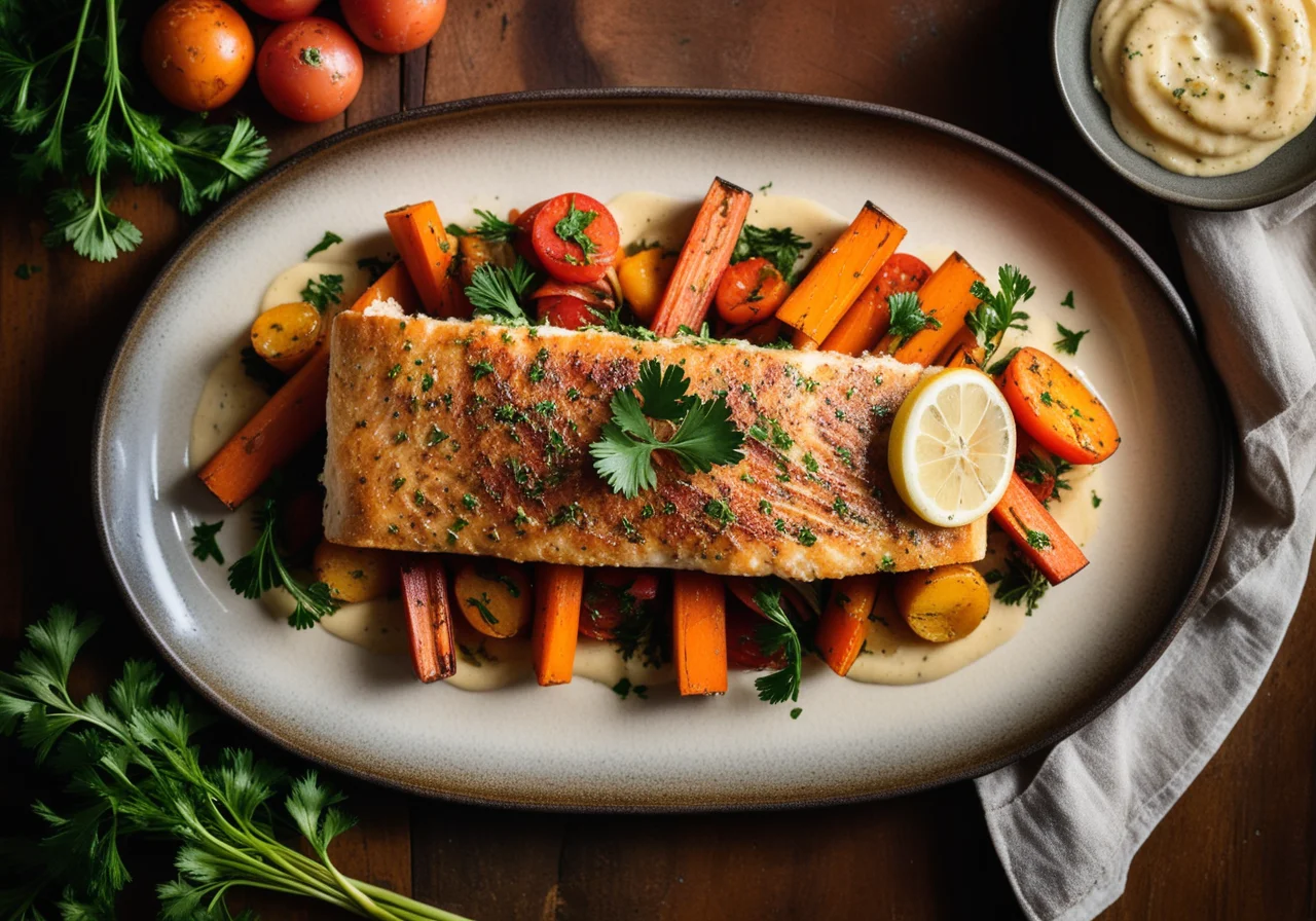 Redfish on Mixed Vegetables