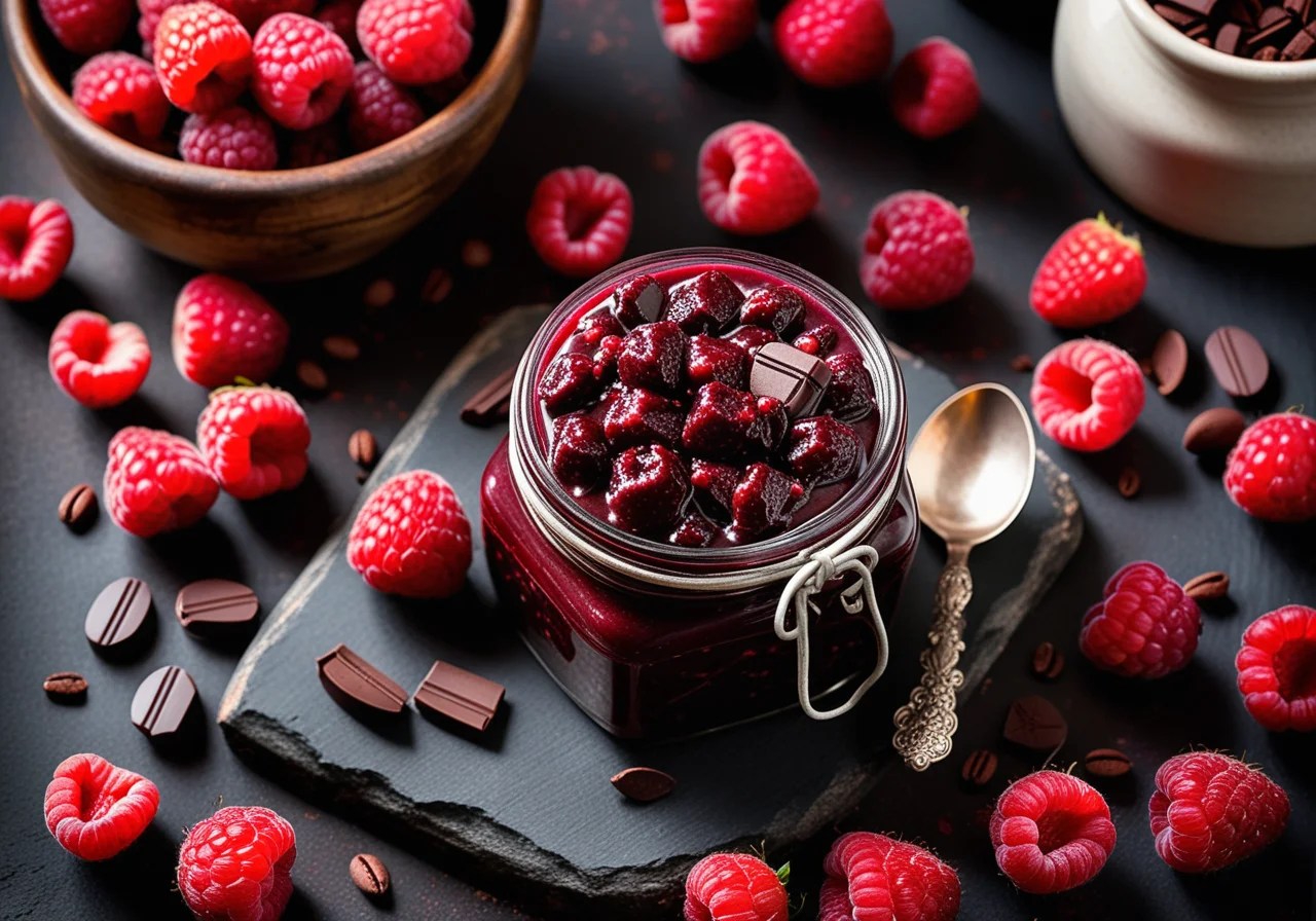 Raspberry Cocoa Bean Jam