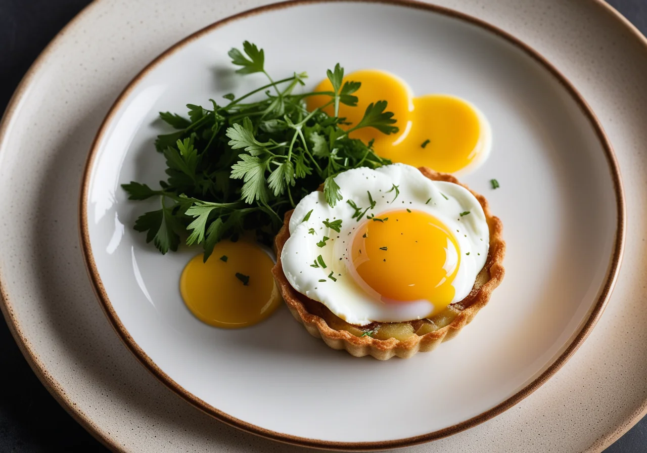 Potato Tartlets with Poached Egg