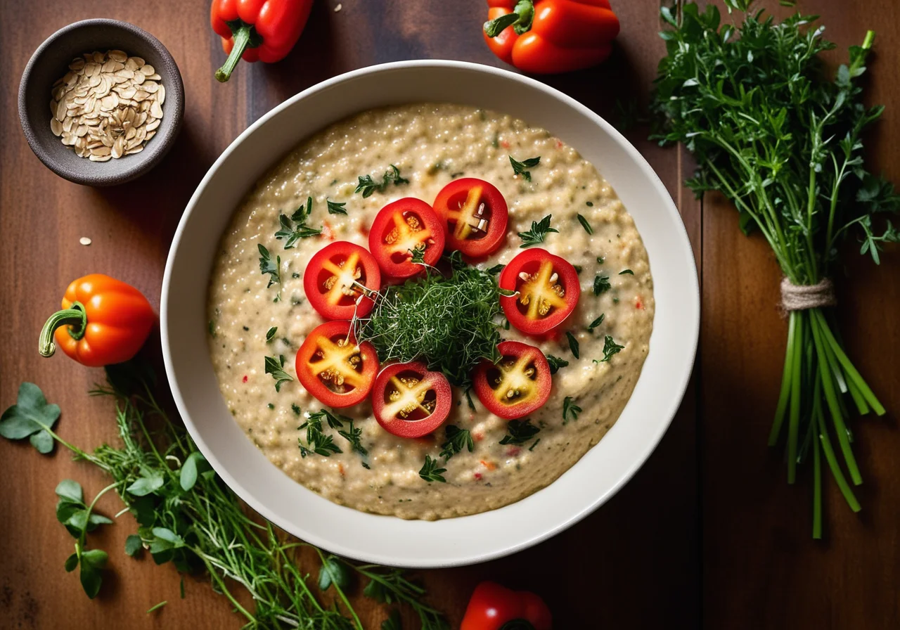 Oatmeal with Cooked Vegetables