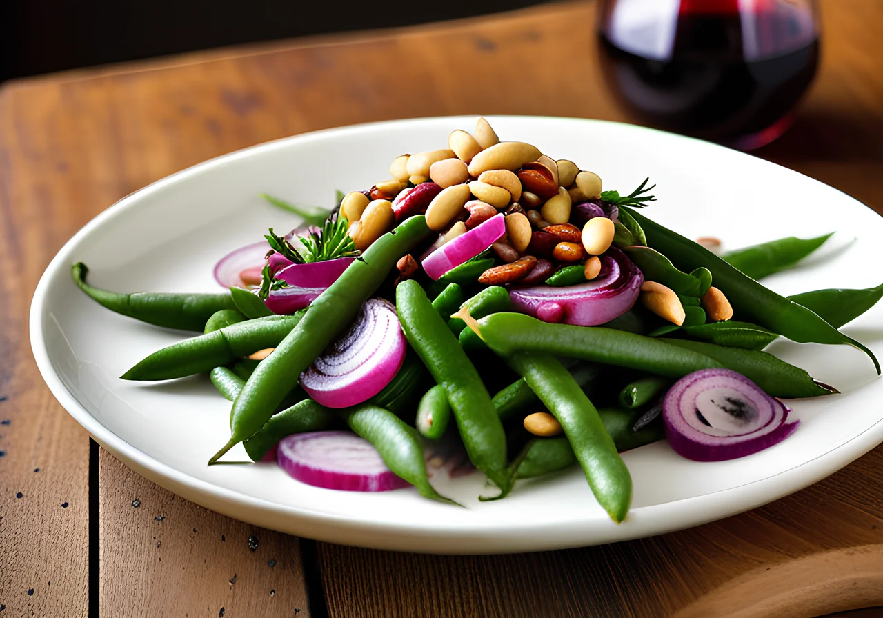Colorful Bean Salad with Pine Nuts