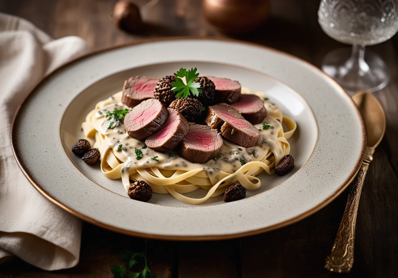 Reindeer in Mushroom Cream Sauce