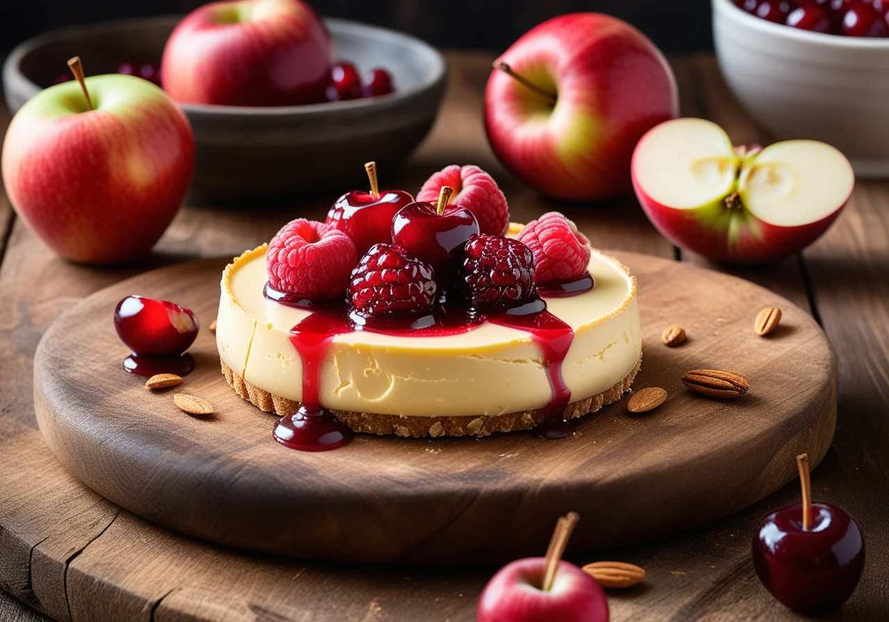 Camembert in Almond Crust with Apples