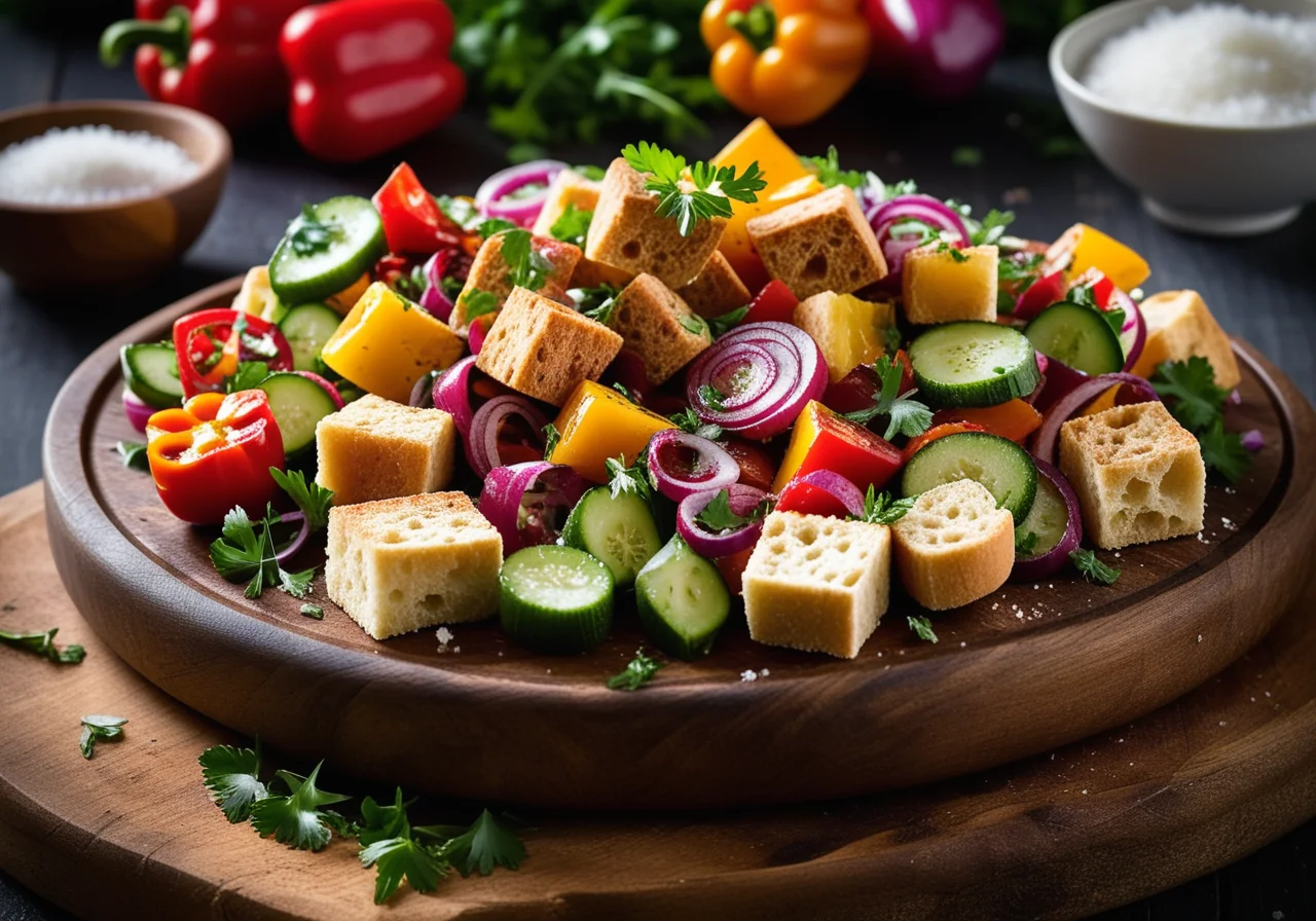 Panzanella with Bell Pepper and Chorizo