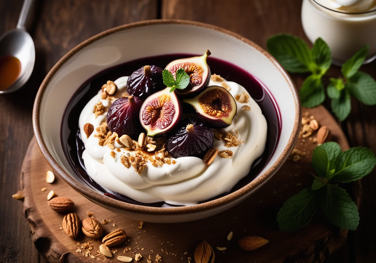 Figs in Port Wine with Cream