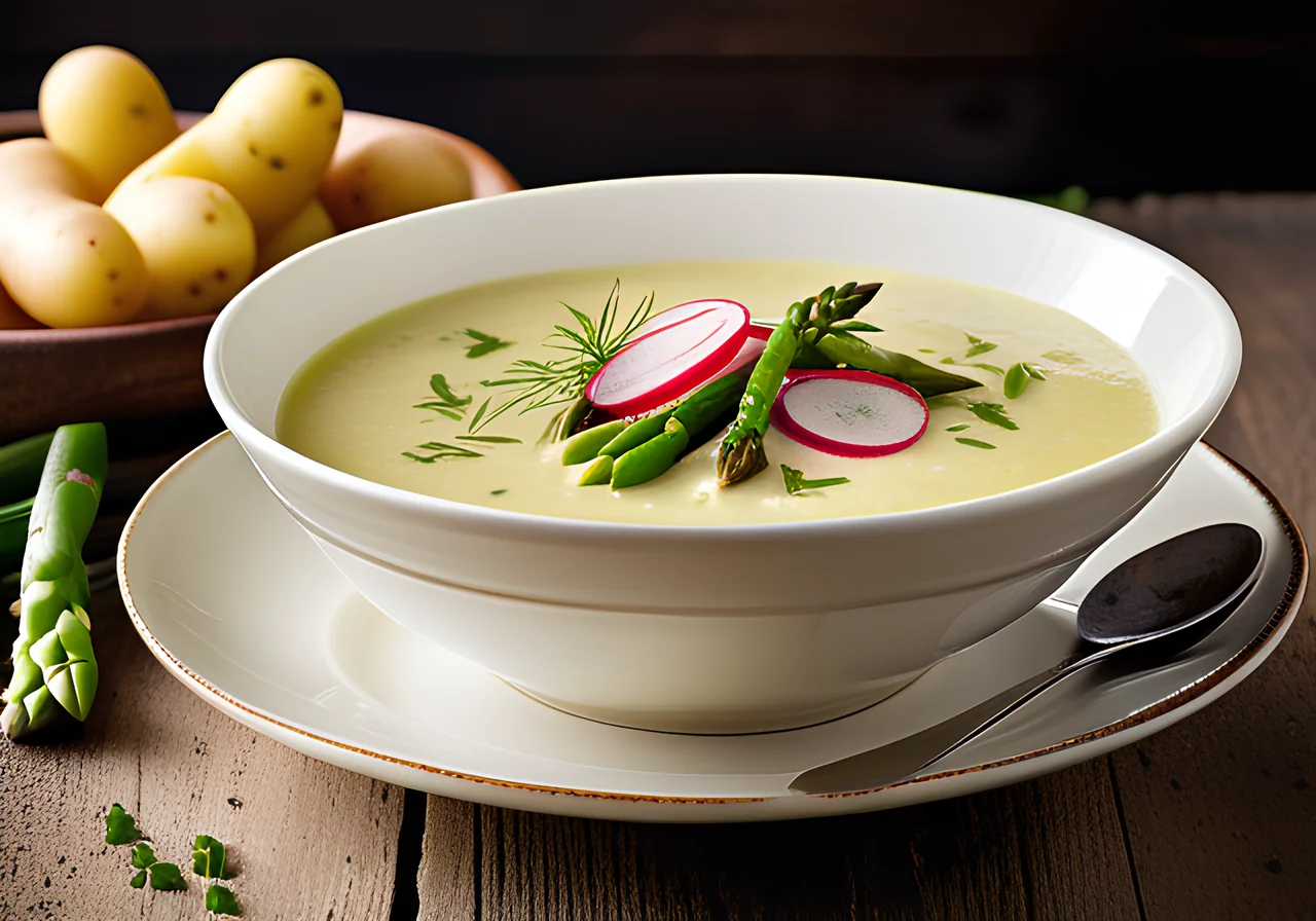 Potato Soup with Asparagus