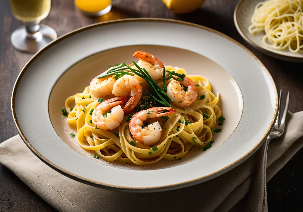 Pasta with Shrimp and Scallops