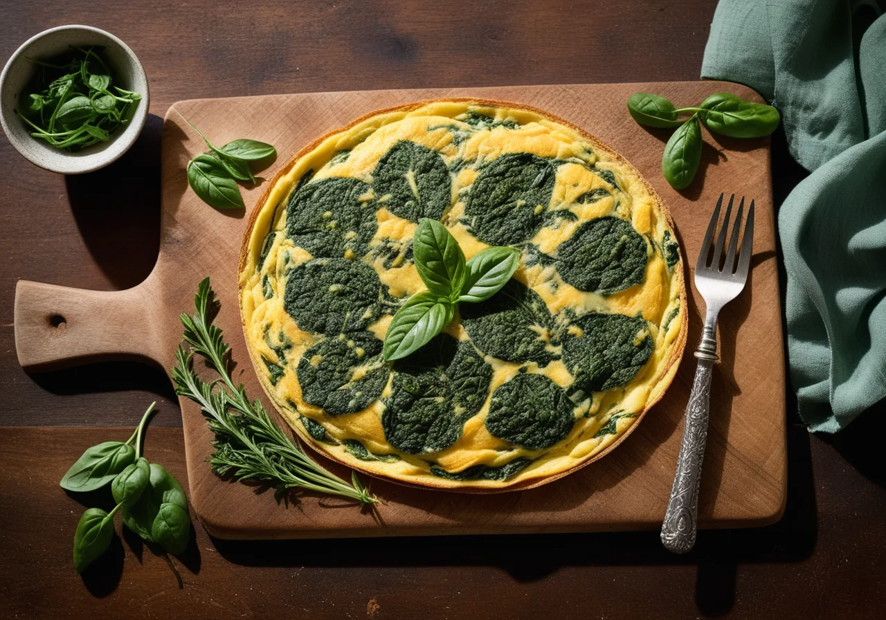 Spinach-Filled Omelette