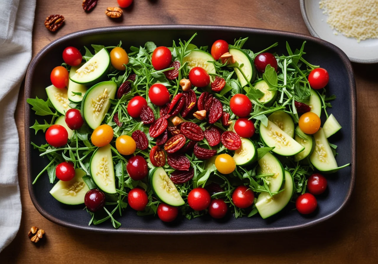 Arugula with Zucchini and Tomato
