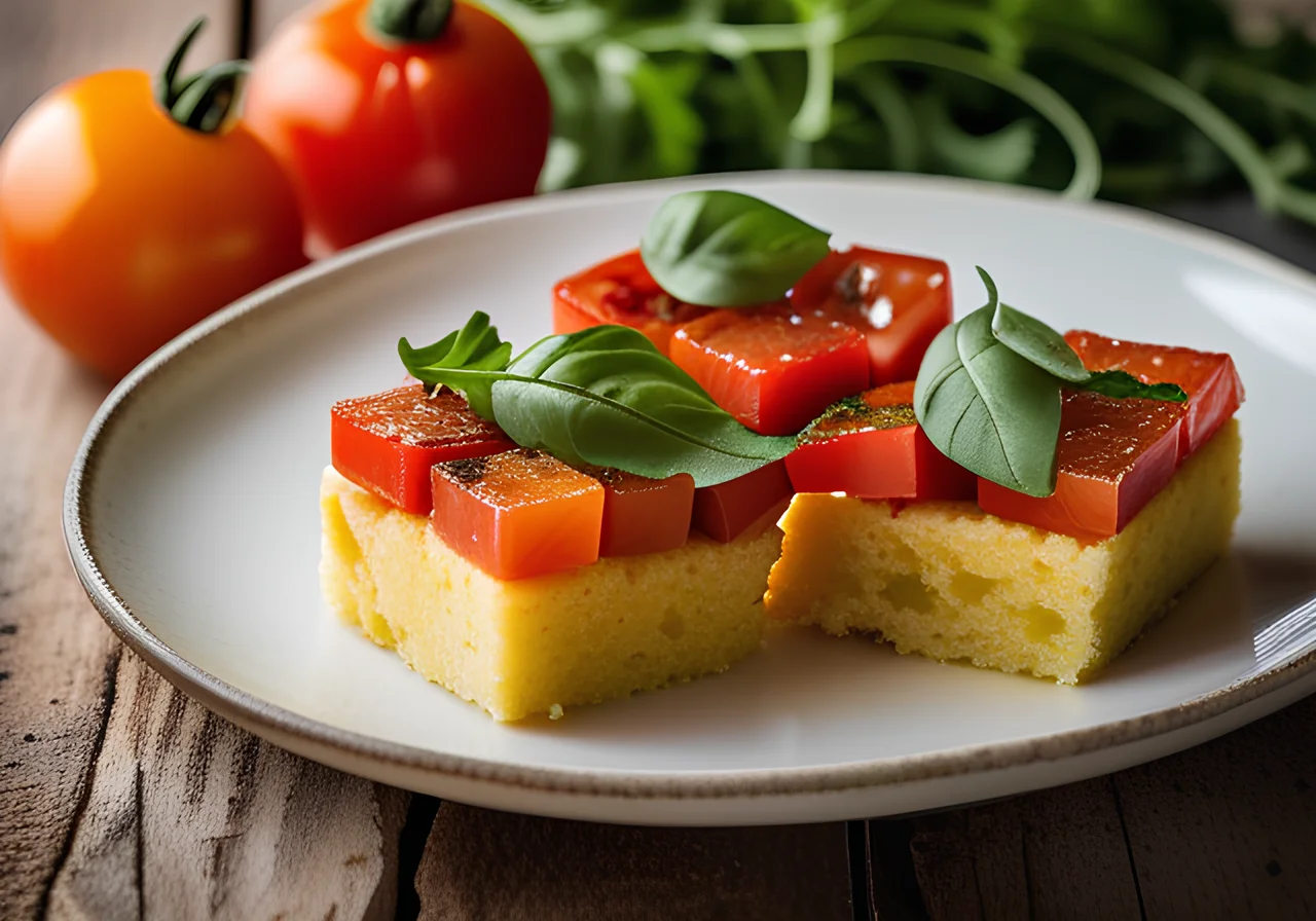 Polenta Cakes with Tomatoes