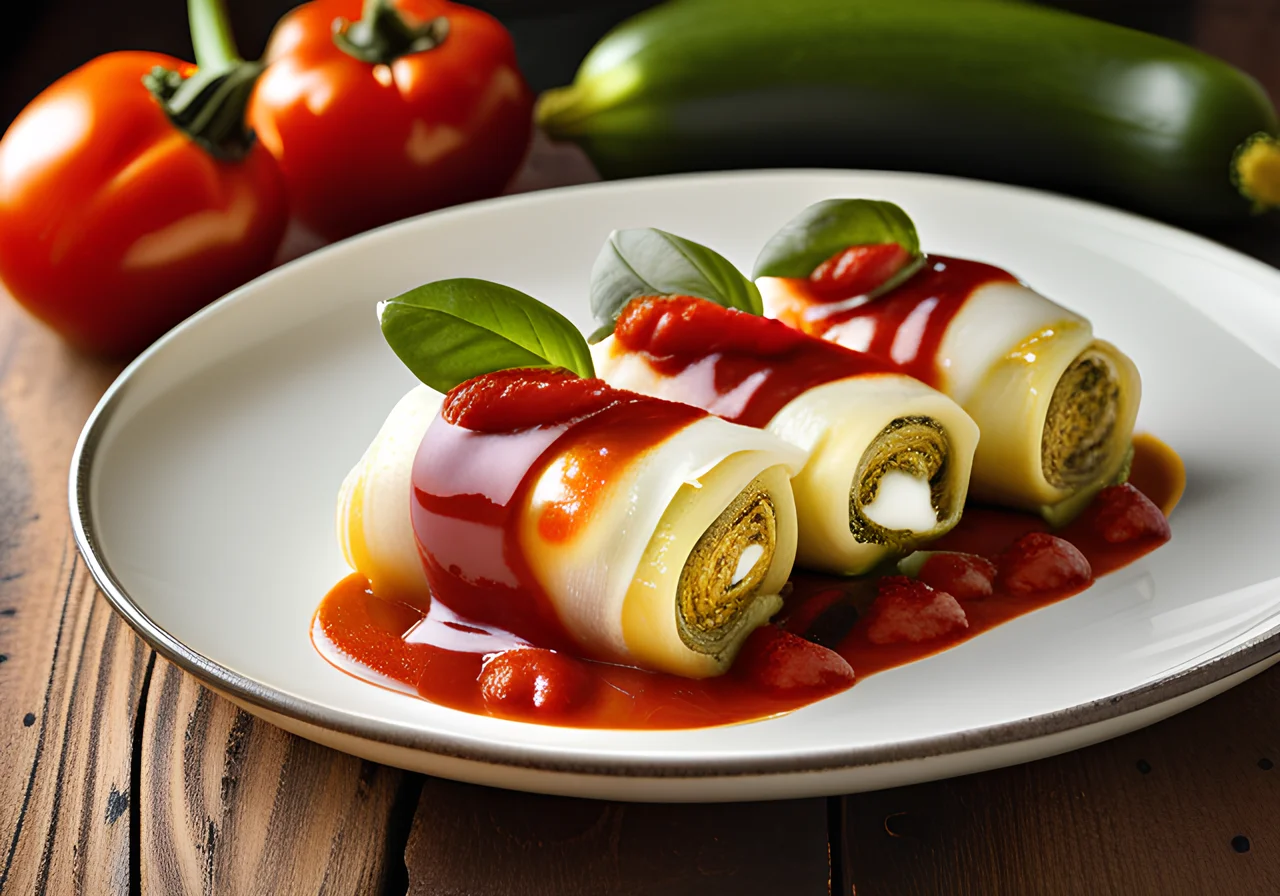 Zucchini Involtini Casserole with Olive Paste