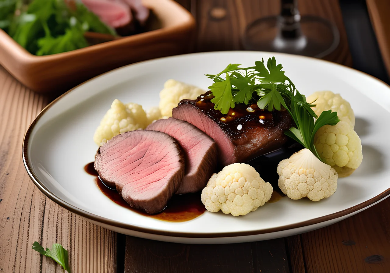 Cauliflower with Beef Fillet