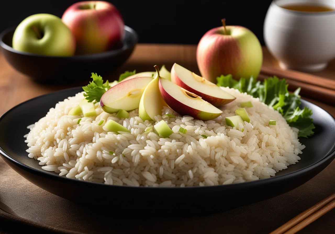 Steamed Rice with Apple