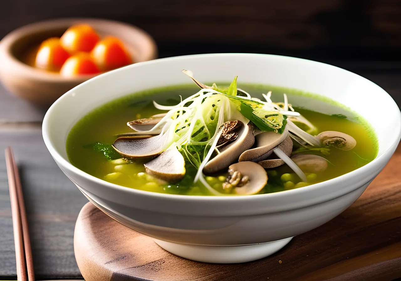 Spicy Vegetable Soup with Mung Bean Sprouts
