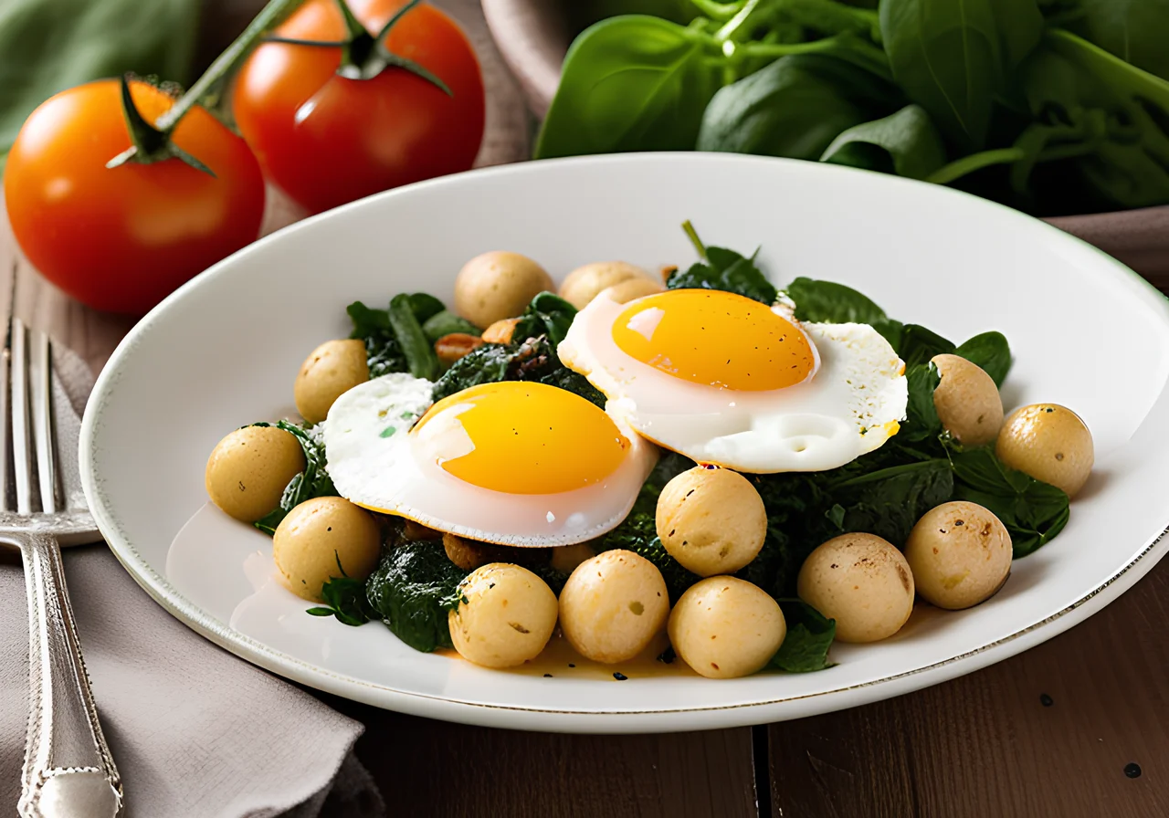 Gnocchi Gratin with Fried Eggs