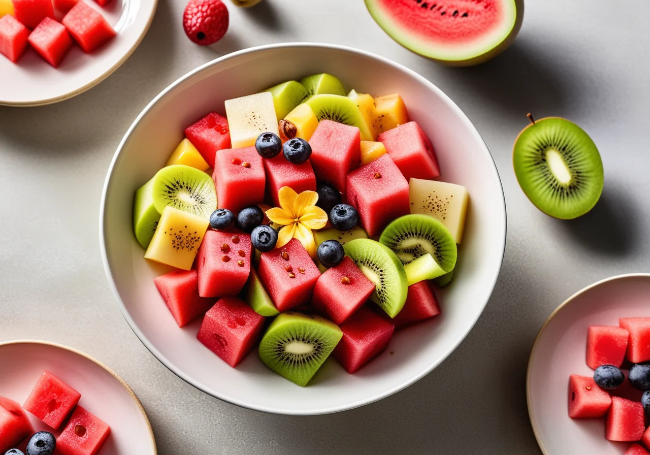 Fruit Salad with Tea Syrup