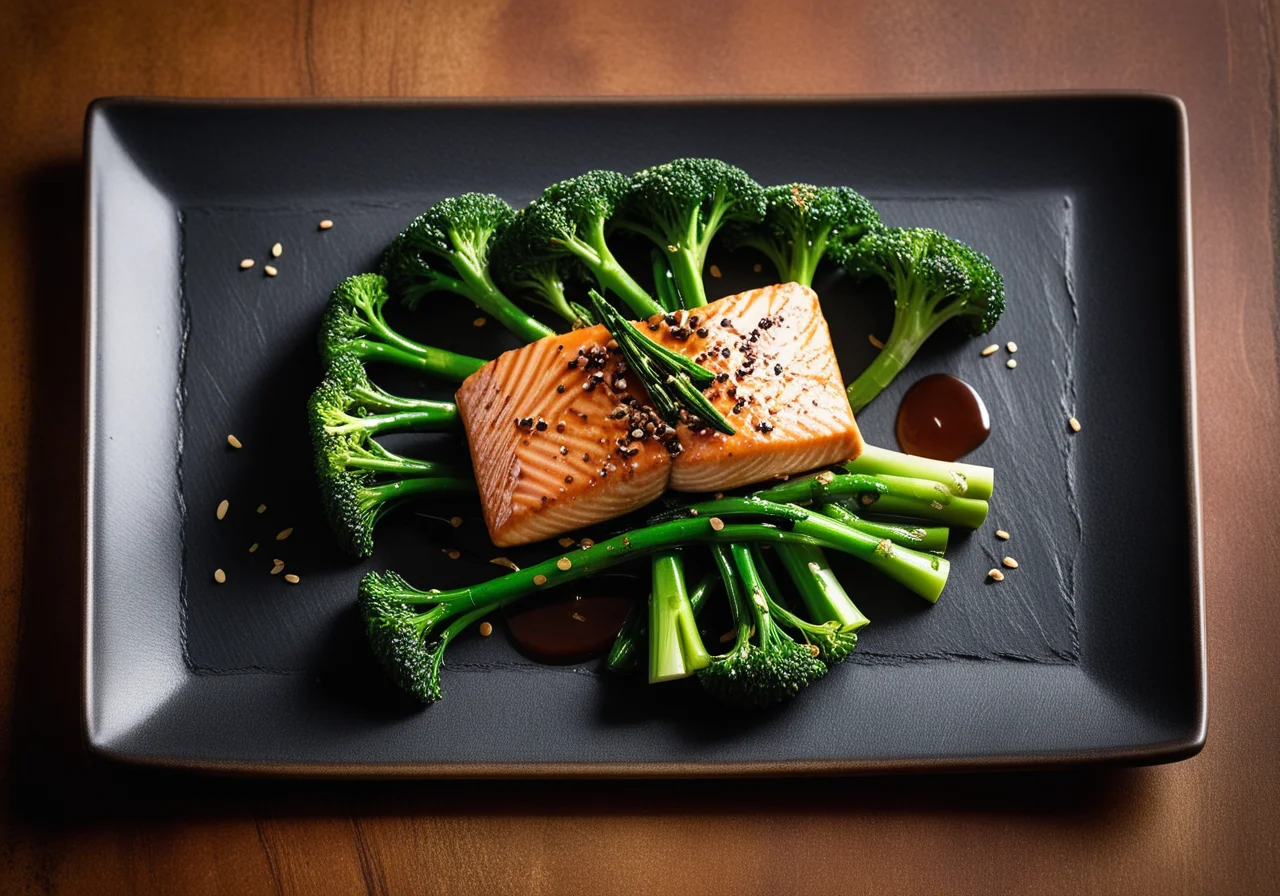 Baked Salmon with Broccolini