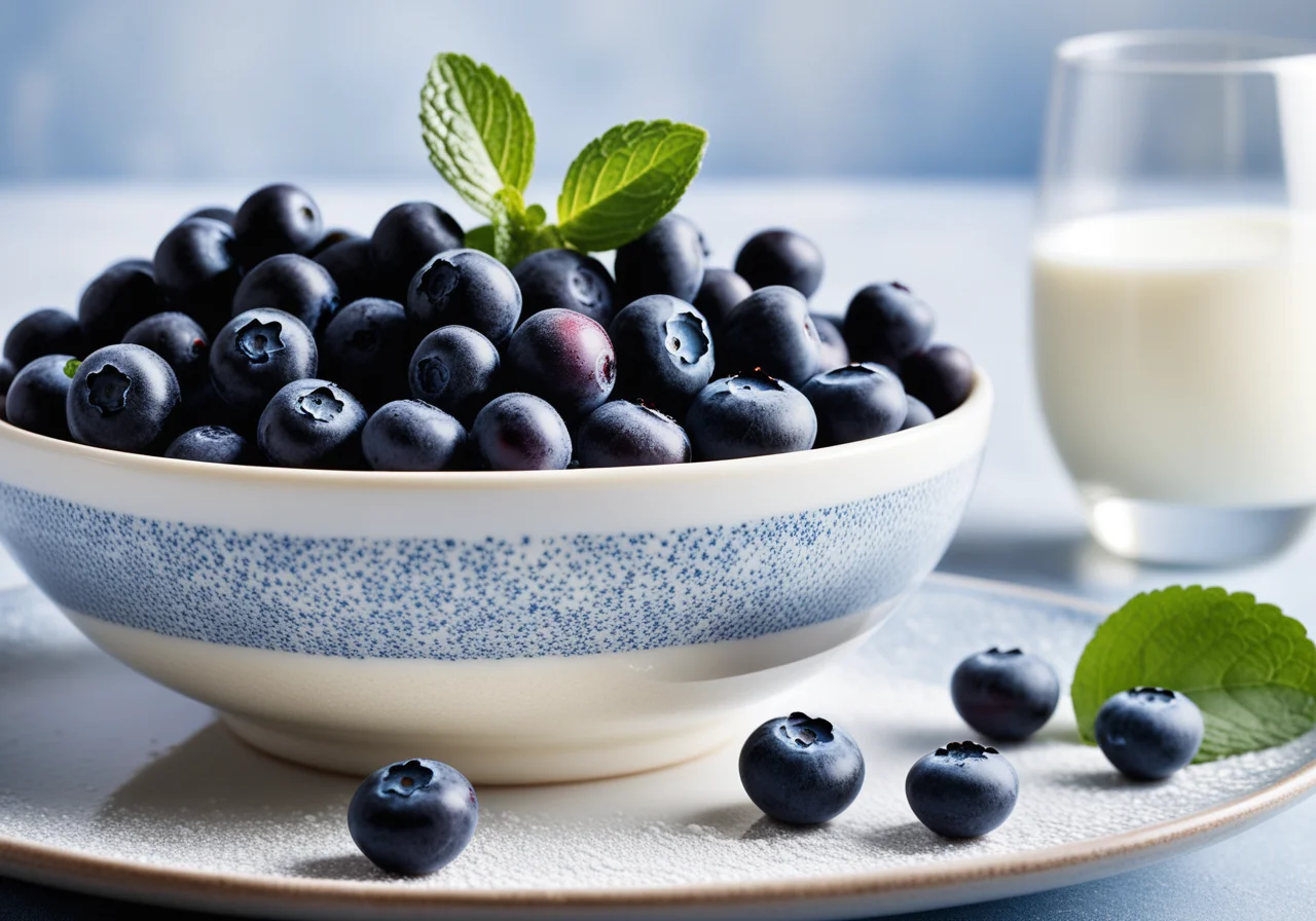 Milk with Blueberries