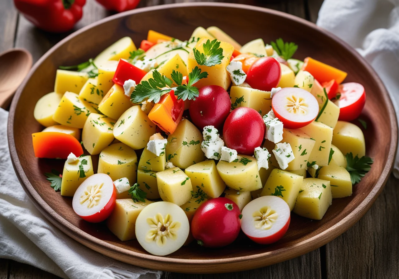 Mediterranean Potato Salad with Yogurt Dressing