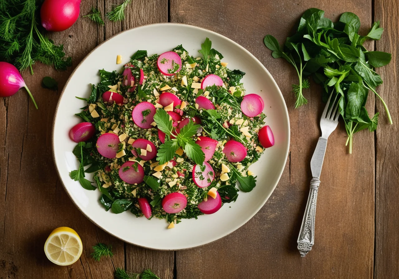 Tabbouleh with Halloumi