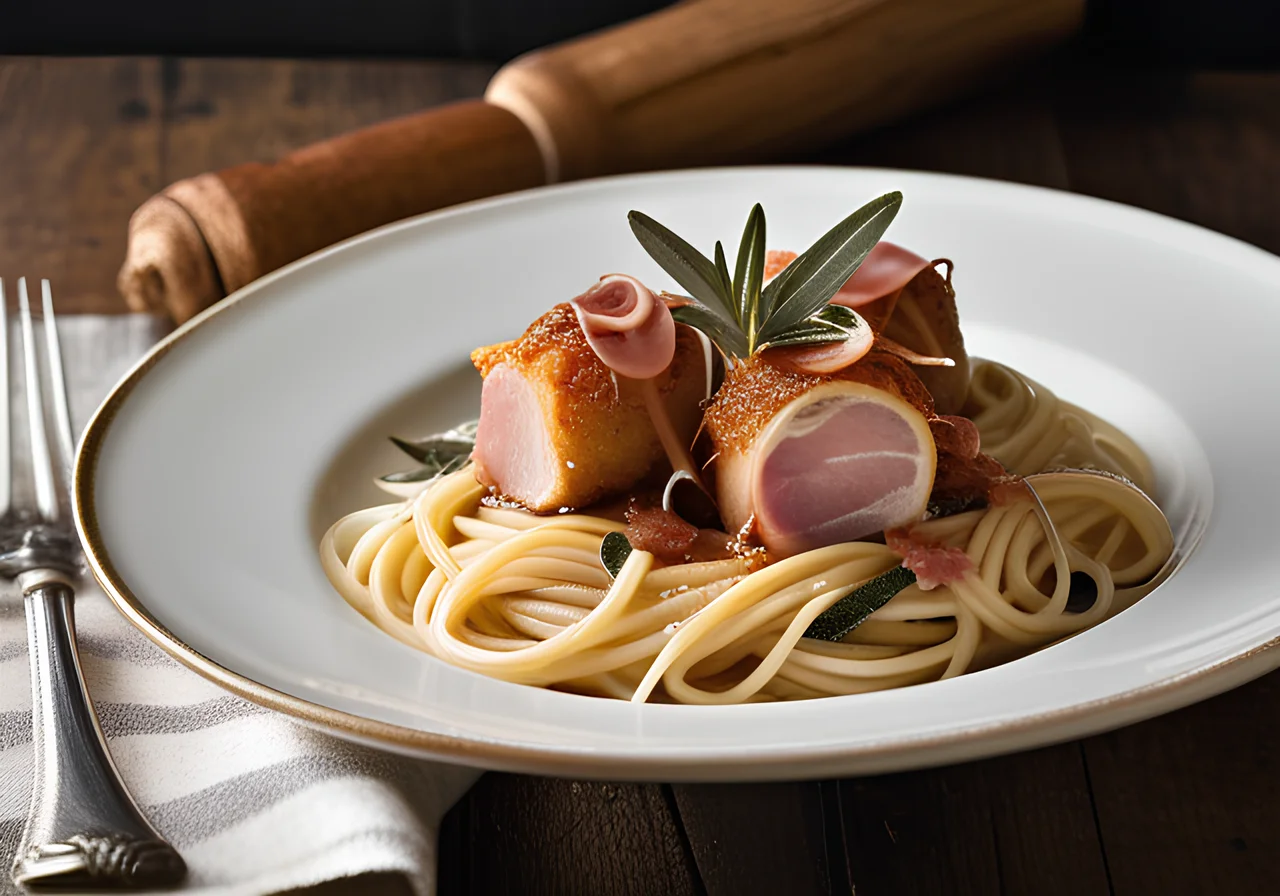 Spaghetti with Veal Rolls
