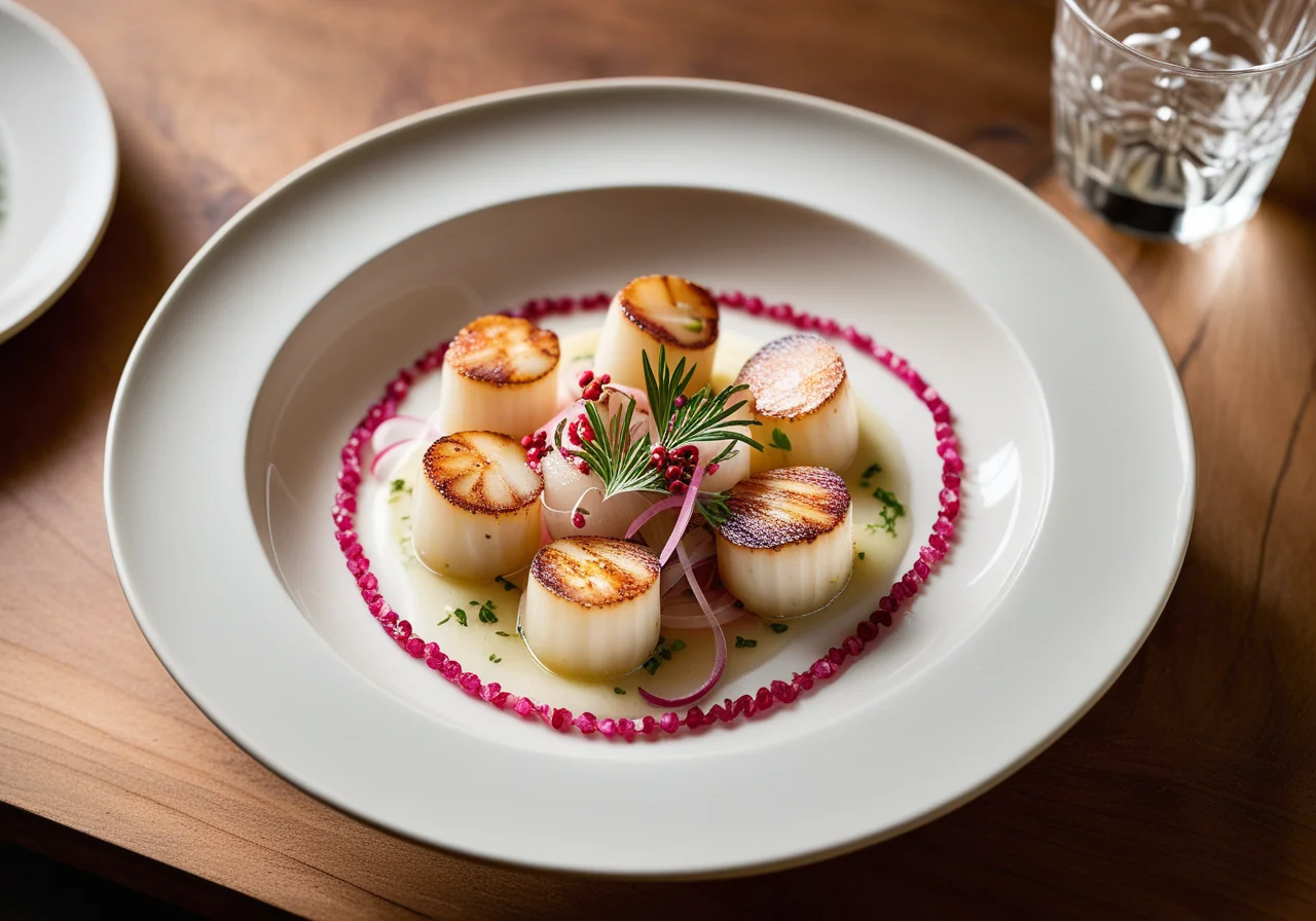 Seared Scallop Ceviche with Fennel