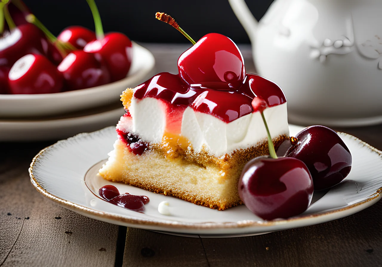 Cherry Quark Cake with Cherry Glaze