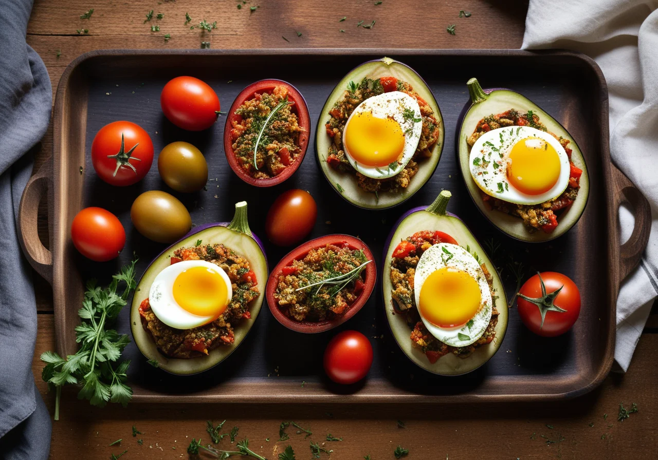 Greek Stuffed Eggplants