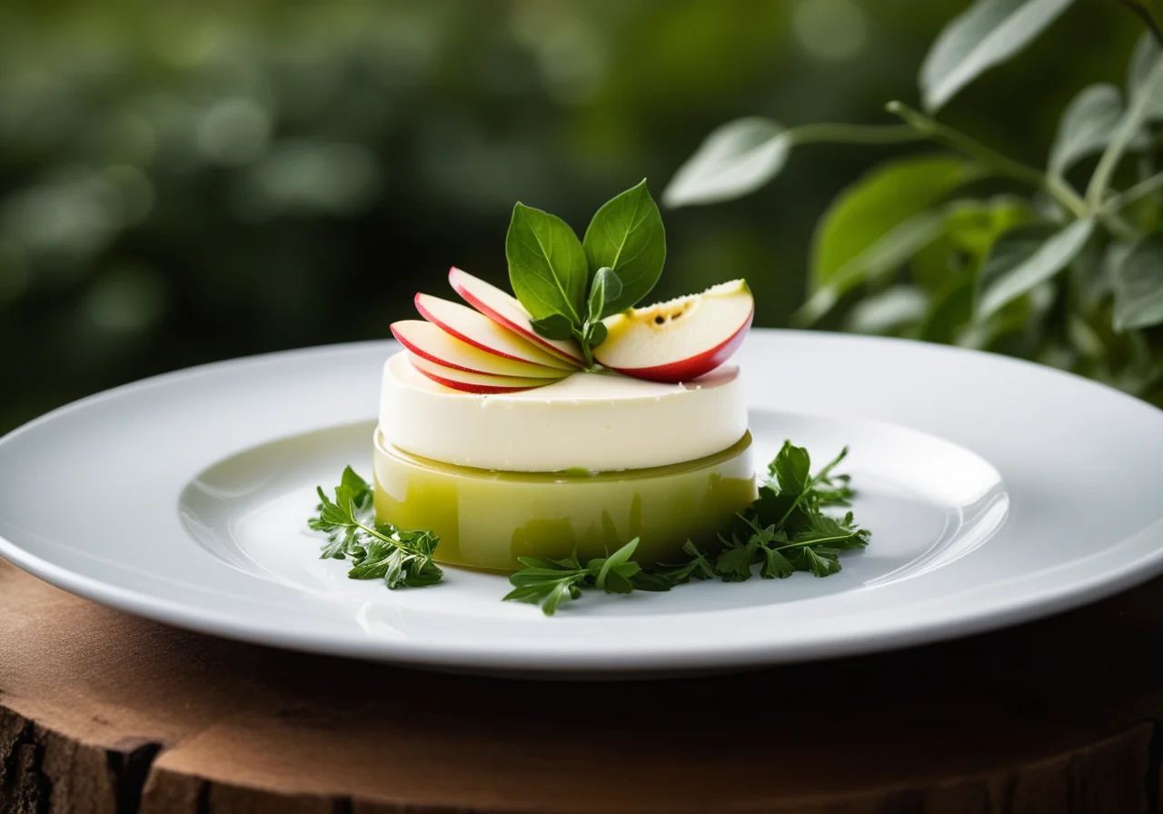 Apple Cream with Goat Cheese and Arugula