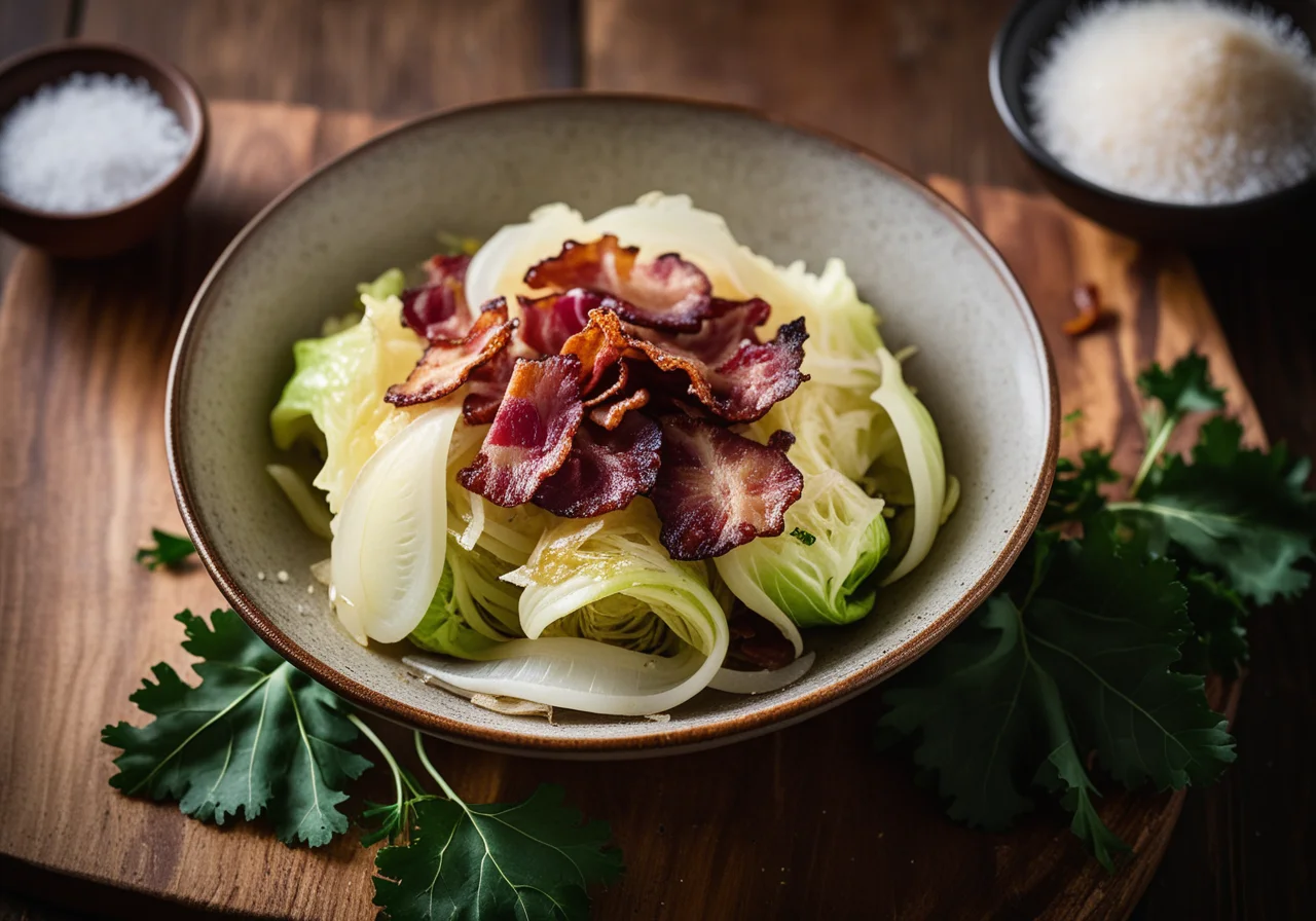Cabbage with Onions and Bacon