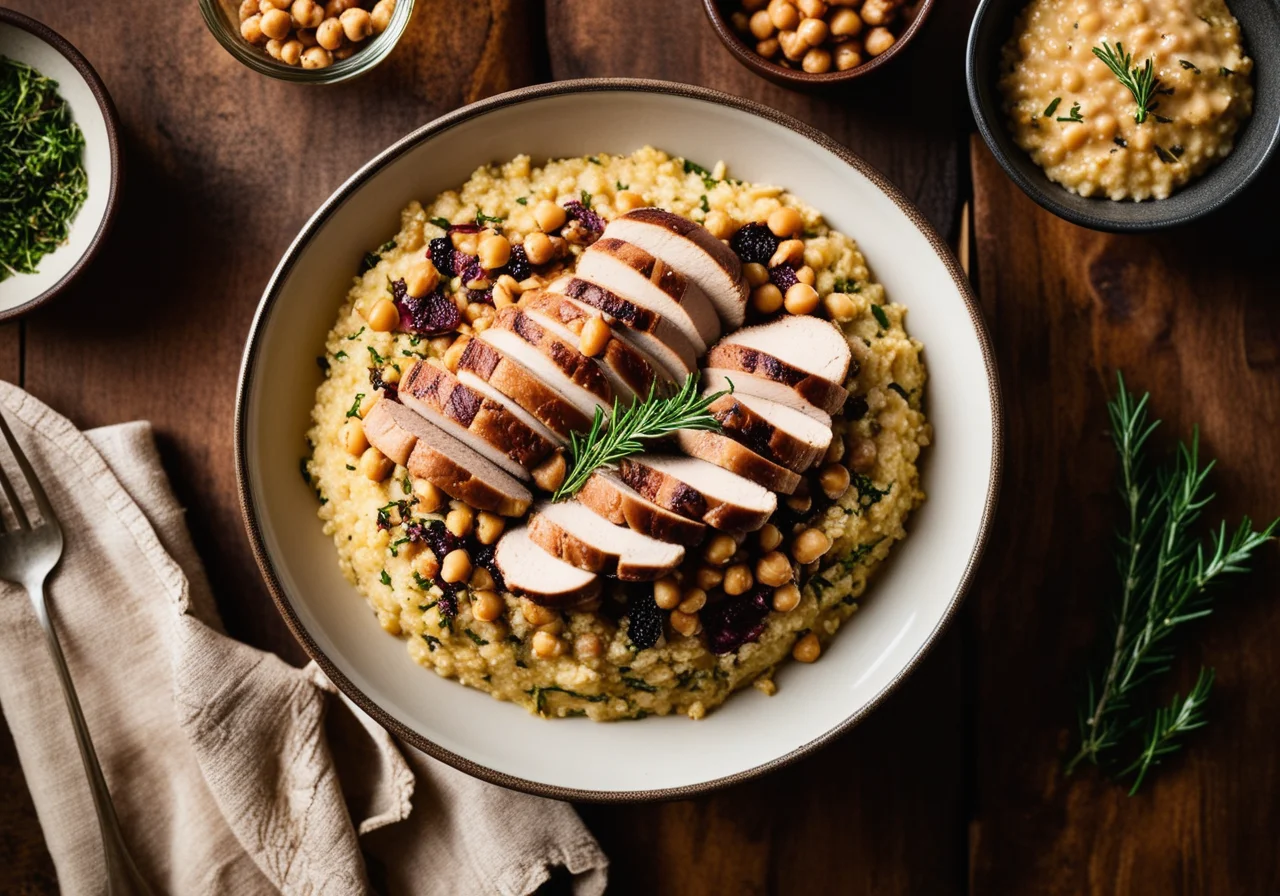 Wheat Chickpea Porridge with Chicken