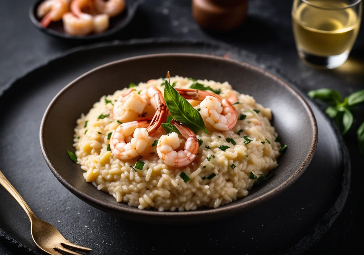 Shrimp Risotto with Basil