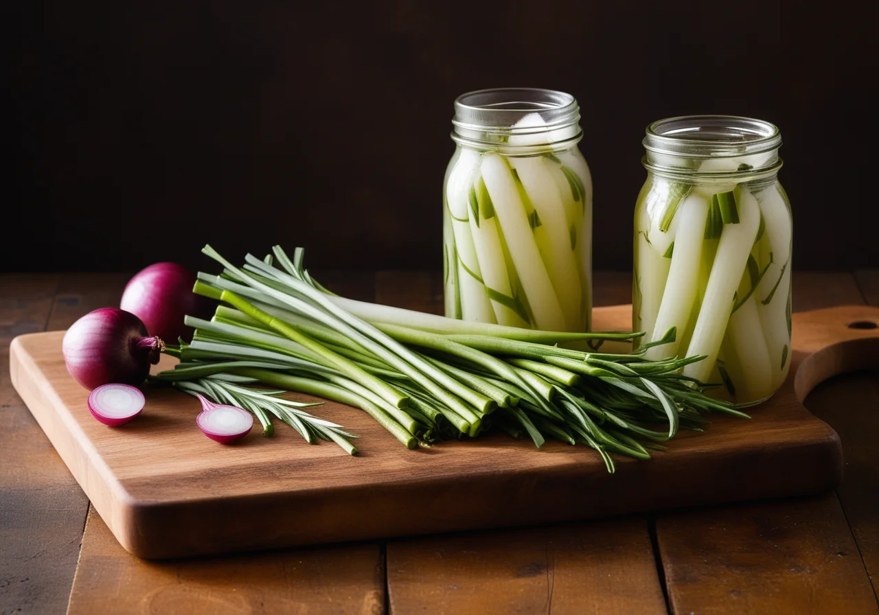 Pickled Spring Onions