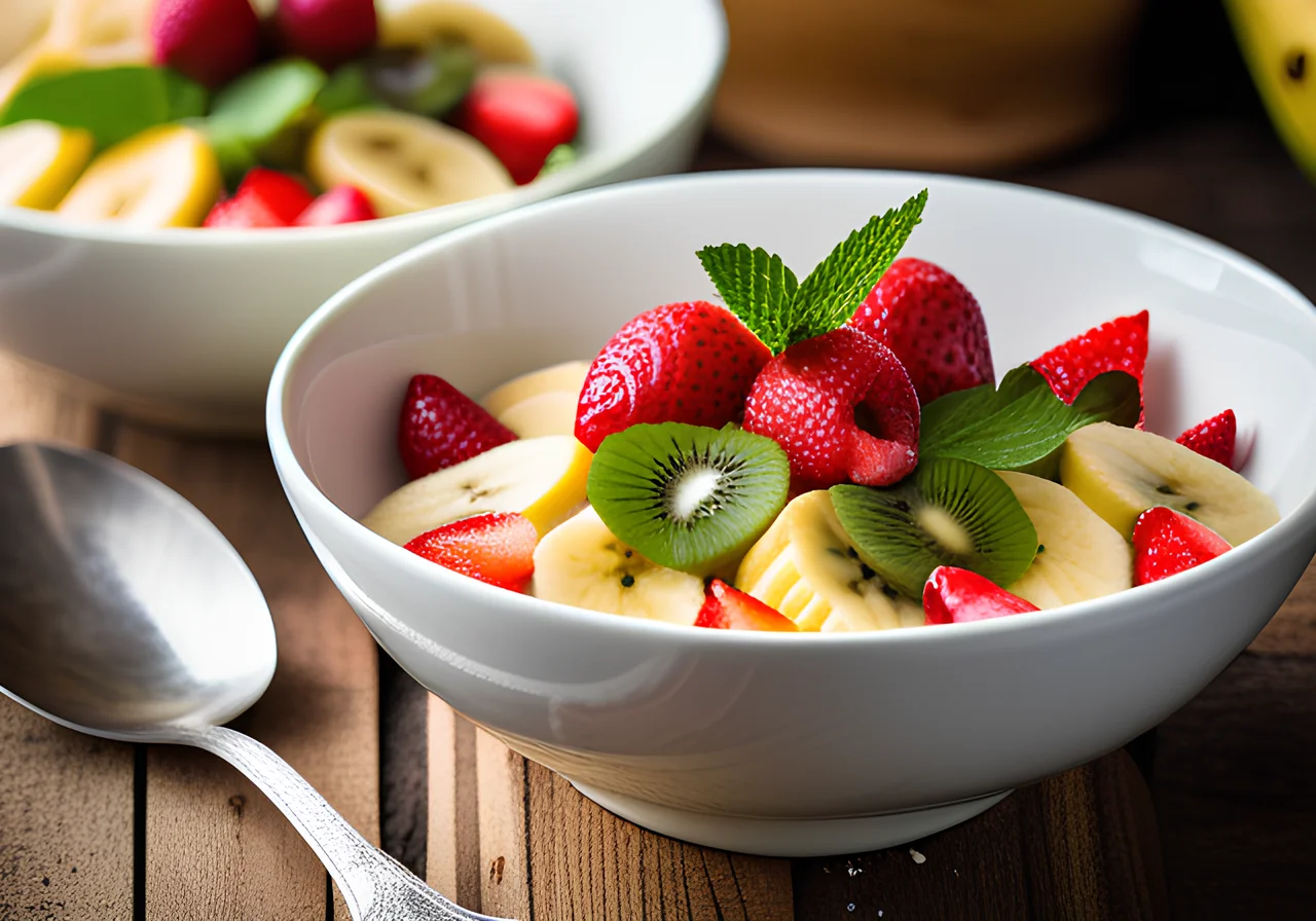 Warm Fruit Salad with Mint