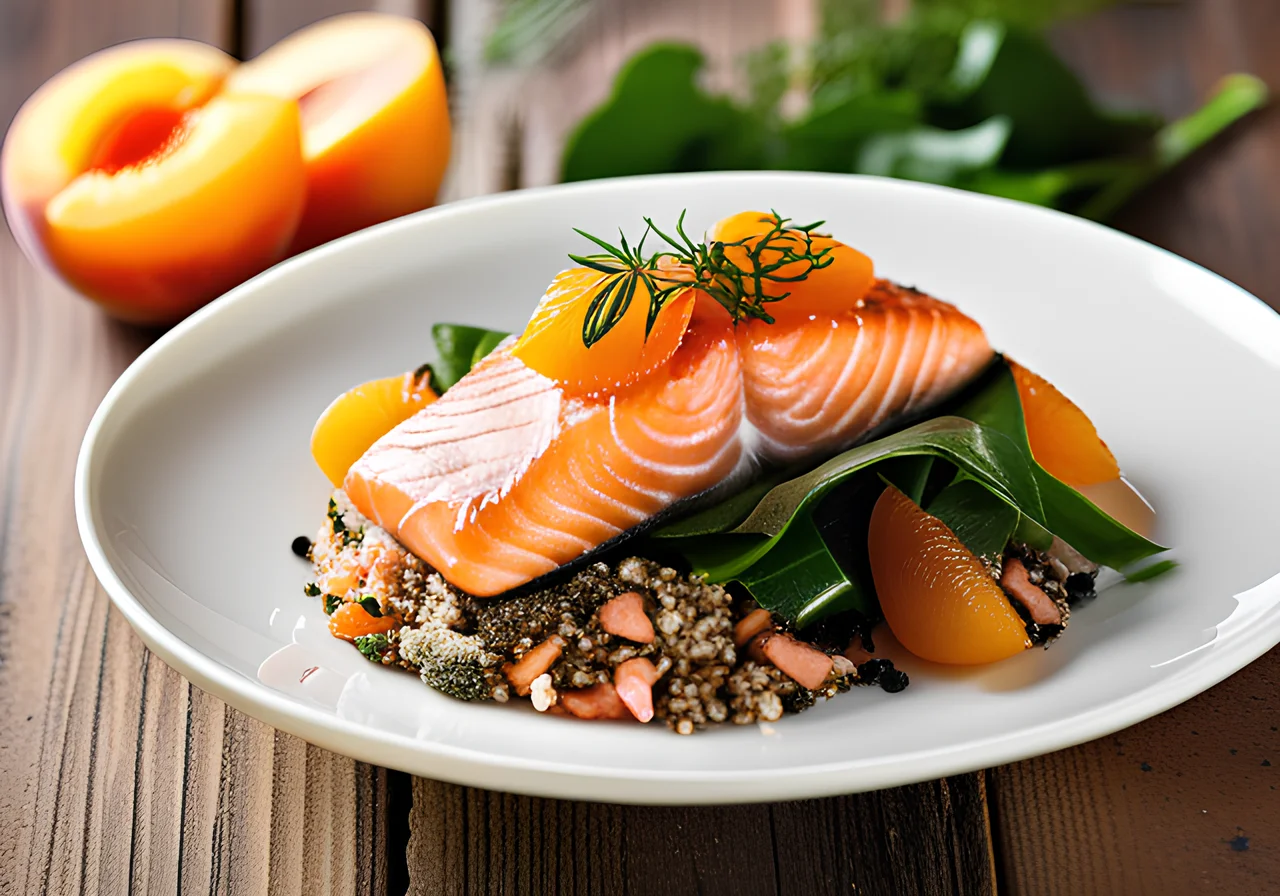 Salmon Bowl with reis-fit Feelgood beans, Chia with Quinoa & Veggies
