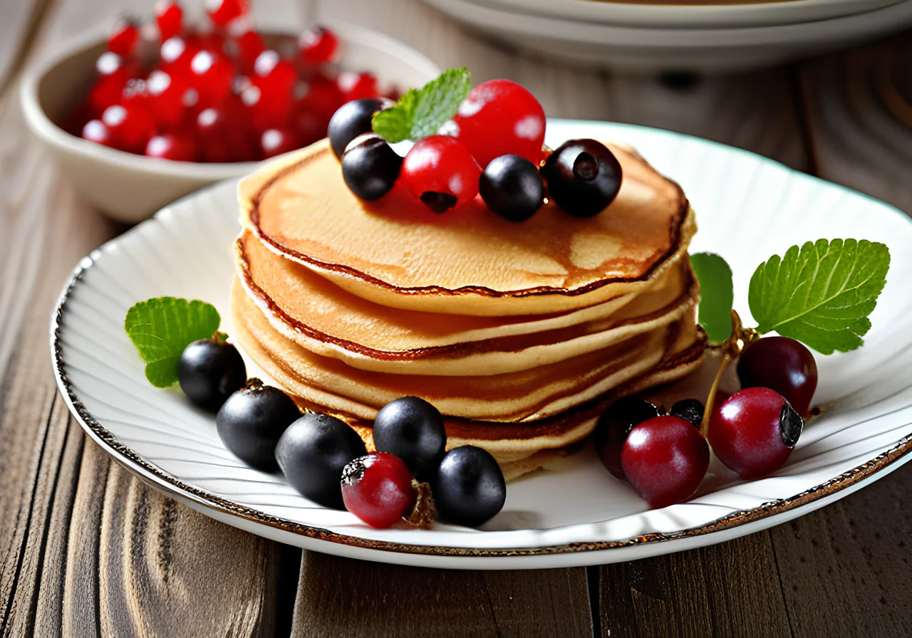 Thin Pancakes with Currants