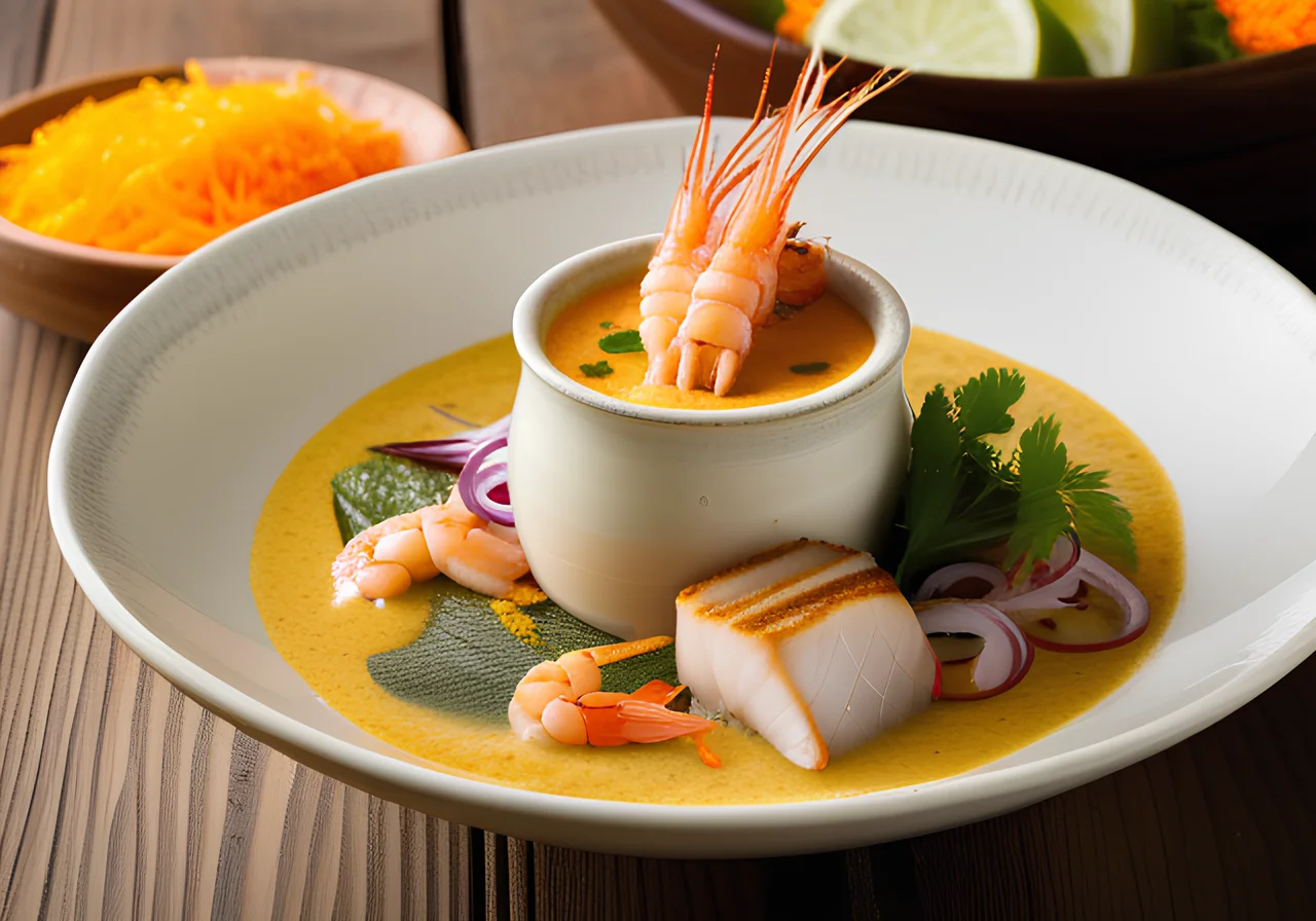 Curry Coconut Fondue with Fish