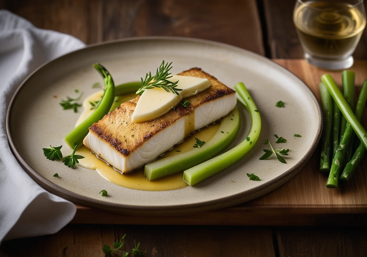 Baked Whitefish with Leek