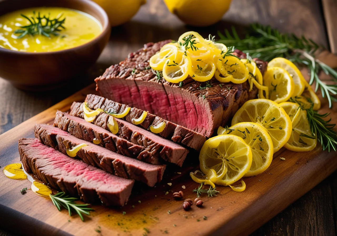 Fresh Marinade with Lemon Juice, Wine, Garlic and Herbs