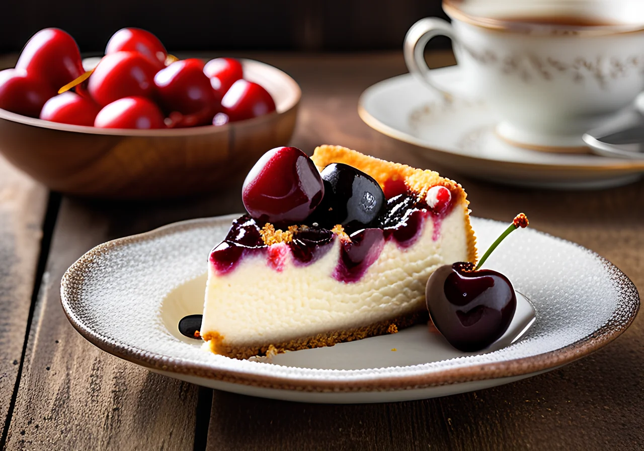 Berry Cheesecake with Almonds