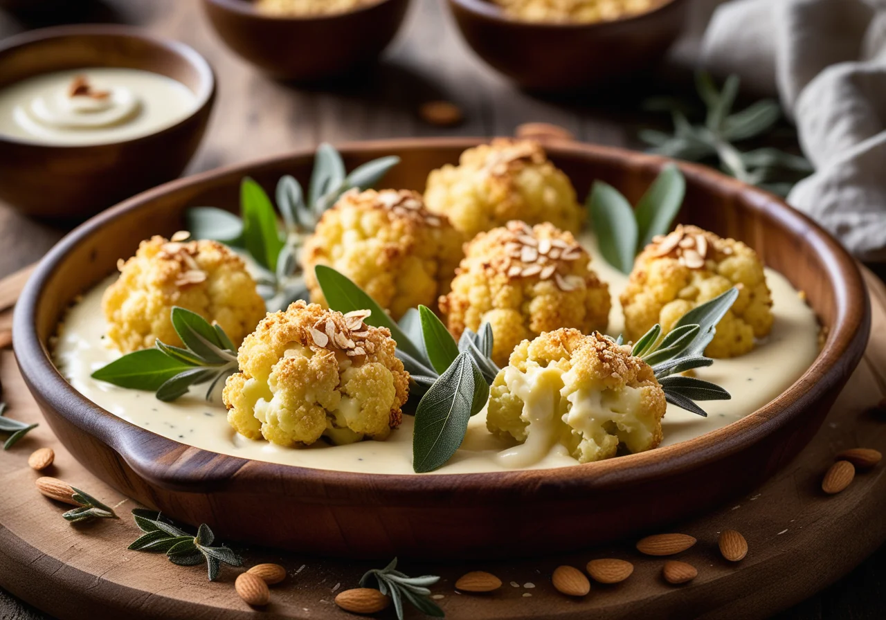 Cauliflower Gratin with Manchego and Almonds