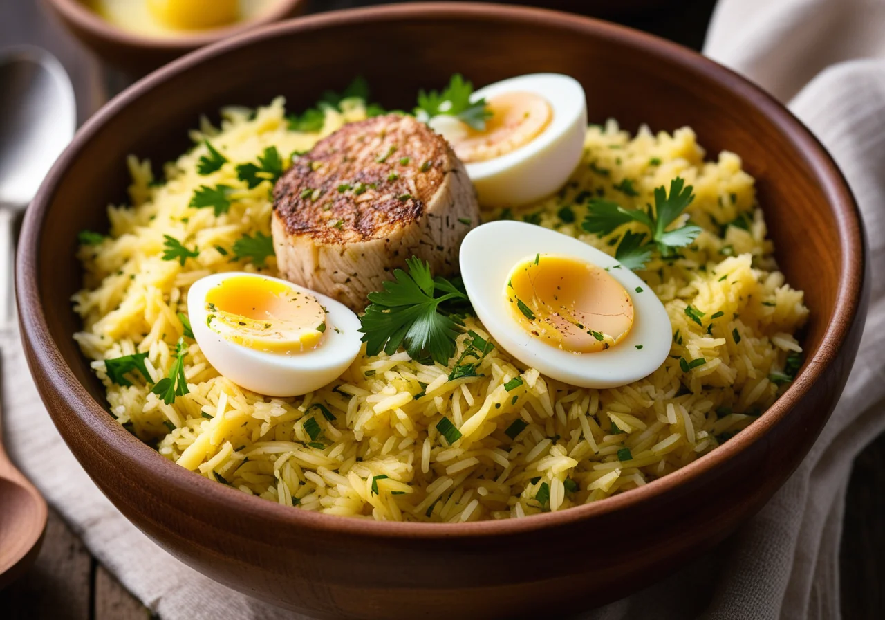 Rice with Smoked Fish and Egg (Kedgeree)